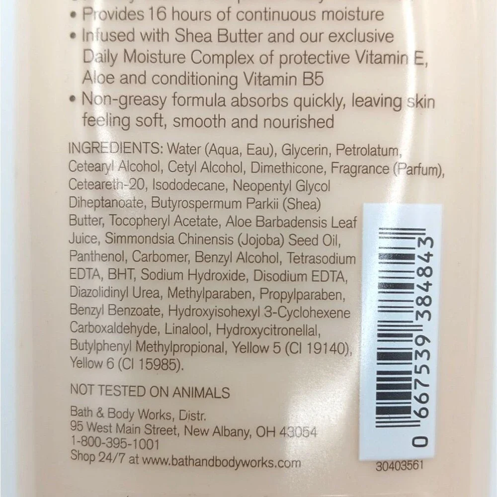 Bath & Body Works Warm Vanilla Sugar Moisture Lotion Shea Butter /Vit E 8oz 2pk